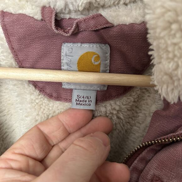 Carhartt Sherpa-Lined Wildwood Jacket “Dried Rose Pink” - Picture 11 of 14